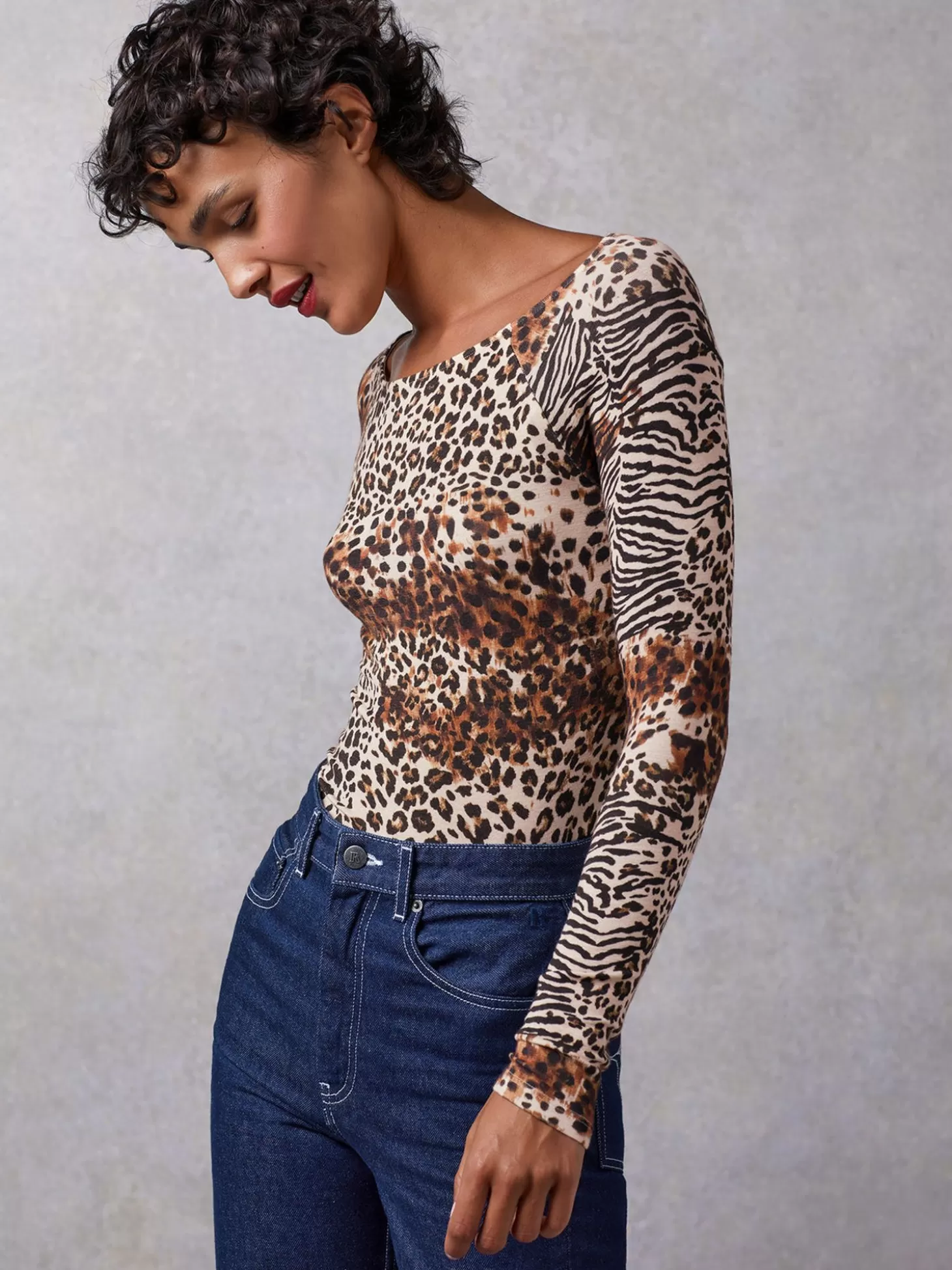 Rouje Alaina Top Jungle Marron | Clothing