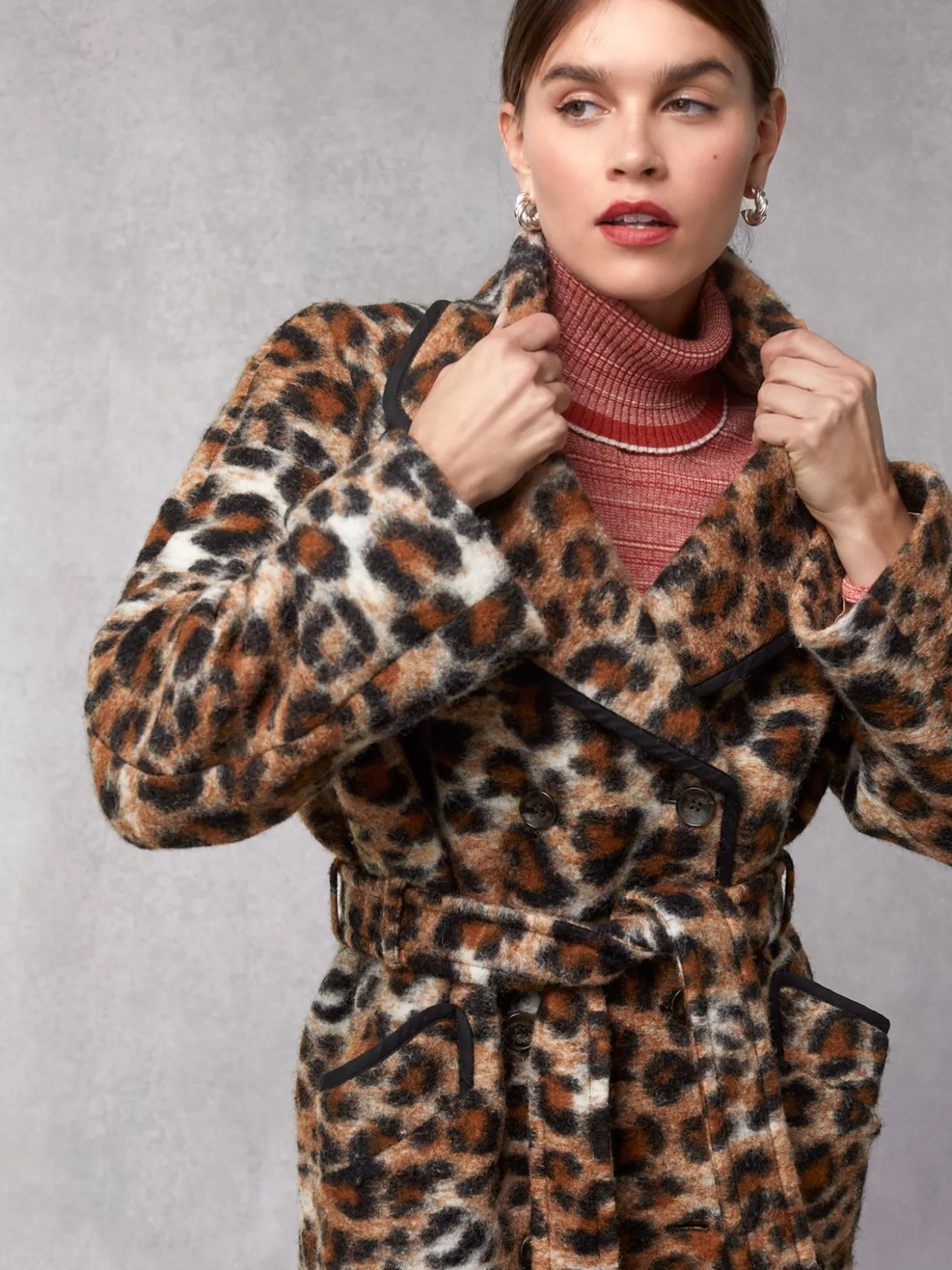 Rouje Brenta Coat Leopard Fauve | Clothing