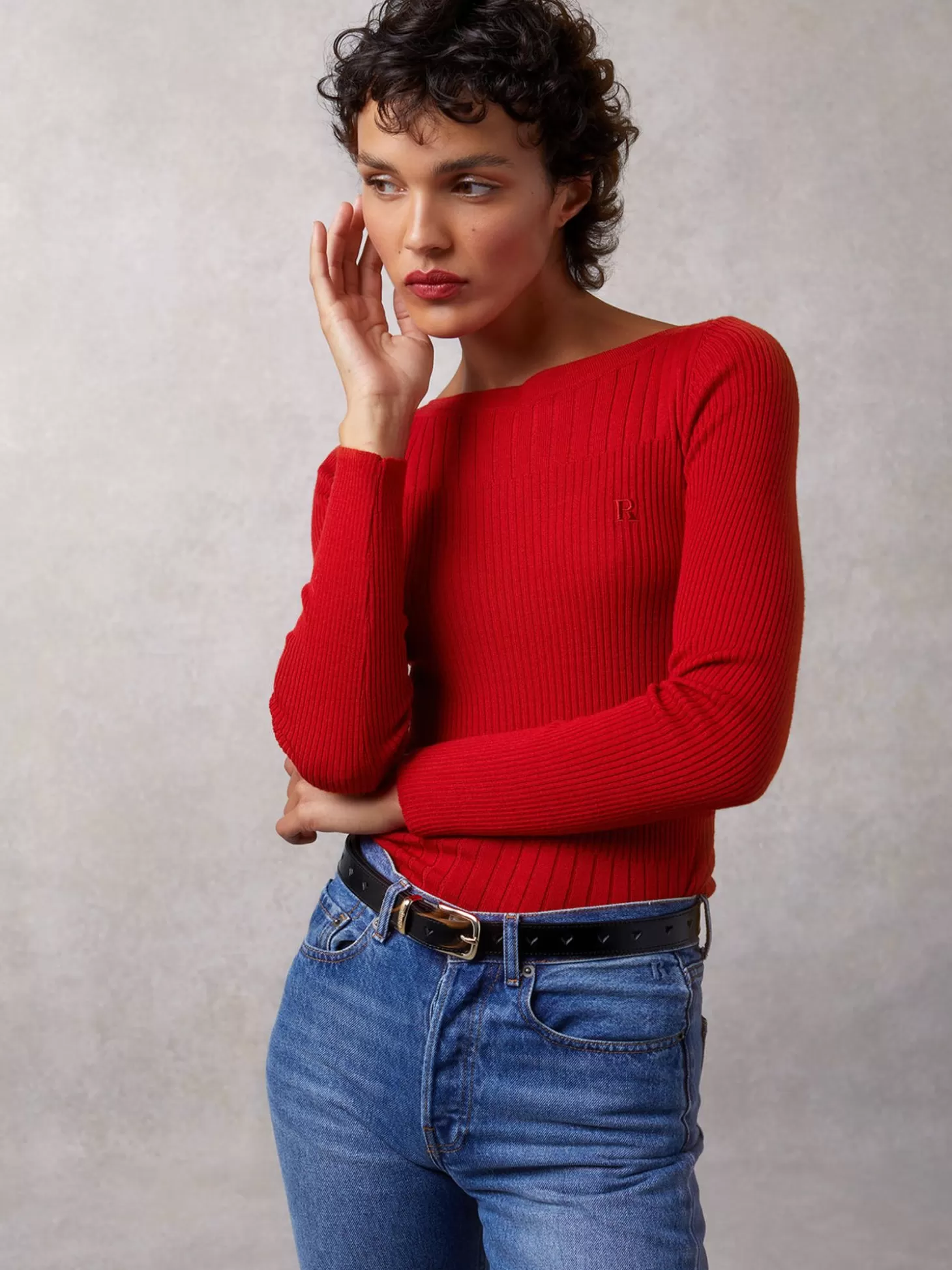 Rouje Brigitte Sweater Uni Rouge | Clothing