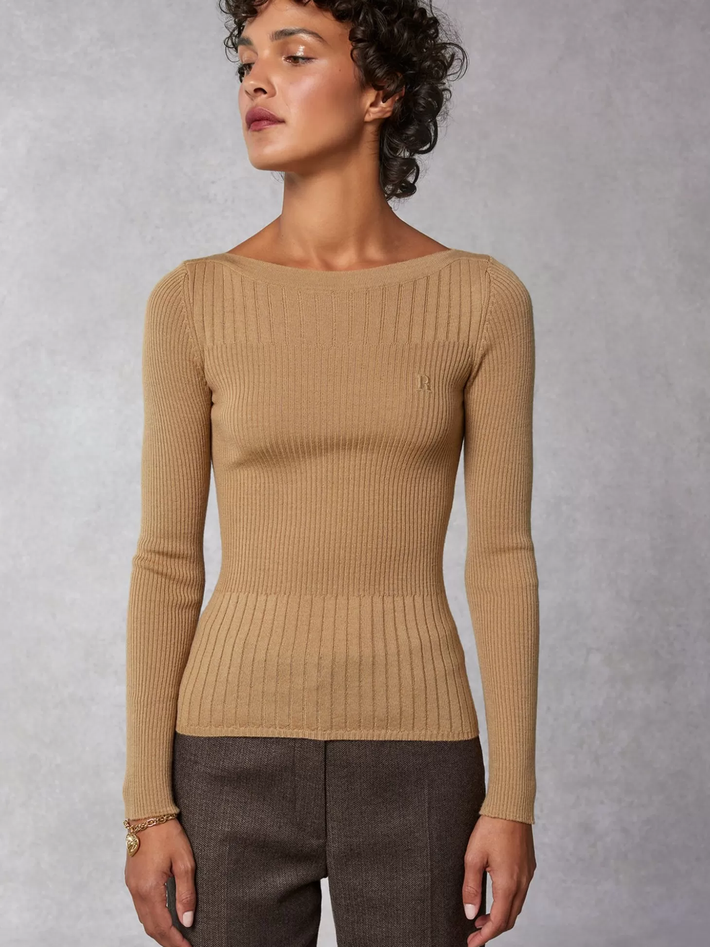 Rouje Brigitte Sweater Uni Camel | Clothing