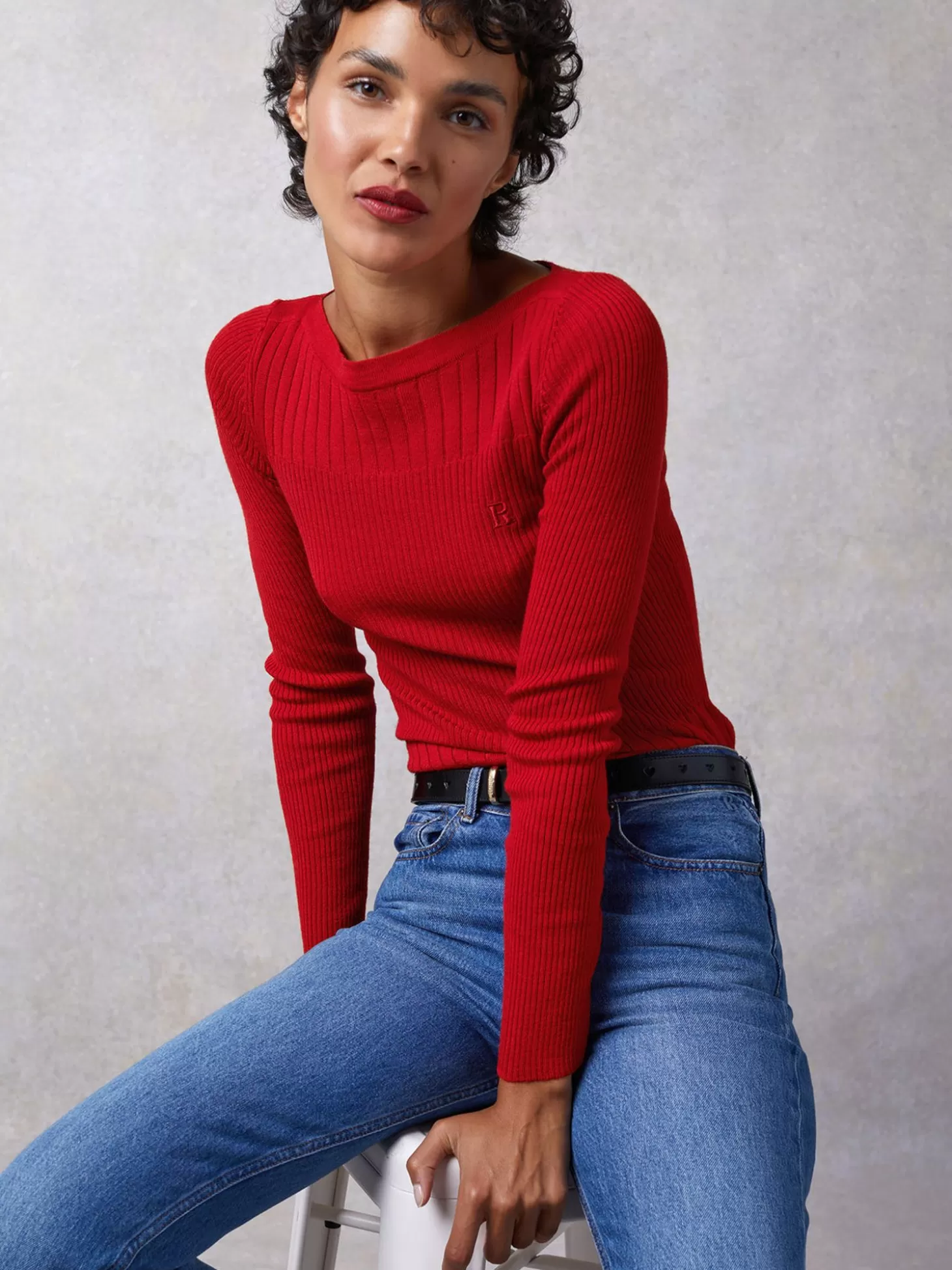 Rouje Brigitte Sweater Uni Rouge | Clothing