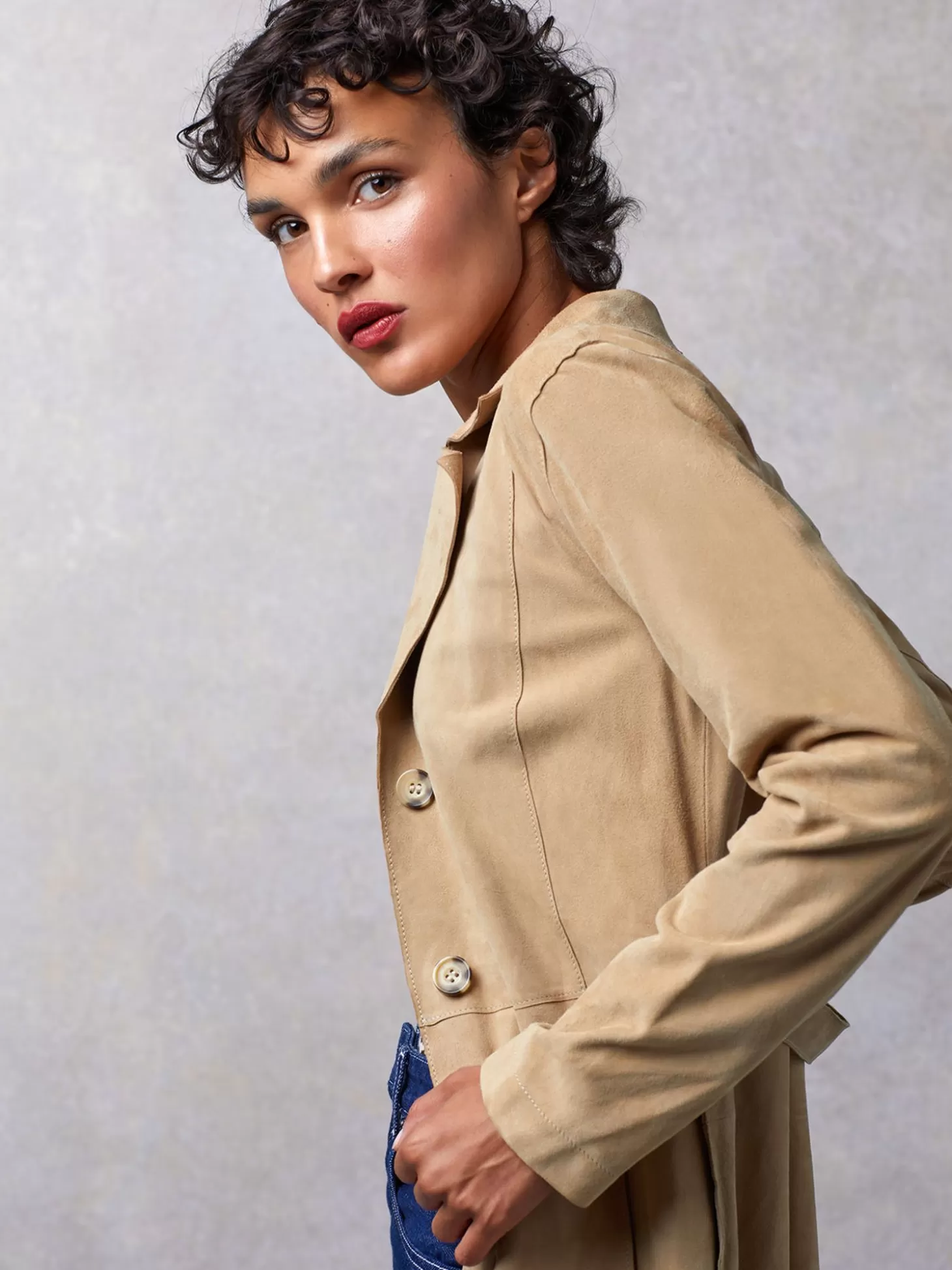 Rouje Columbo Trench Daim Beige | Clothing