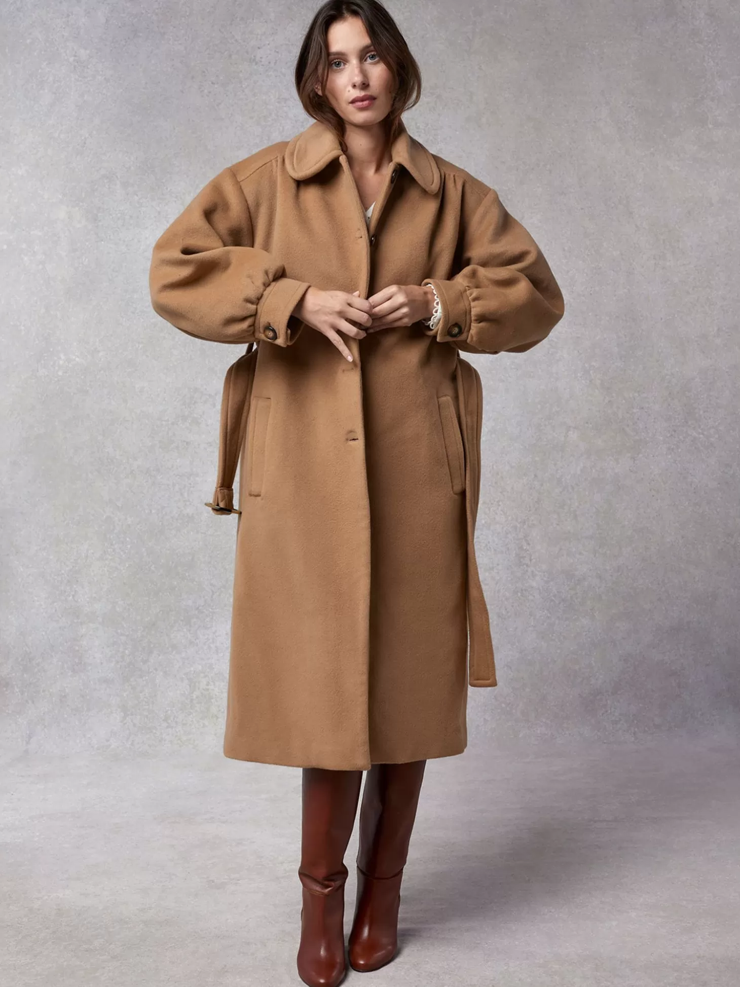 Rouje Gerard Coat Uni Camel | Clothing