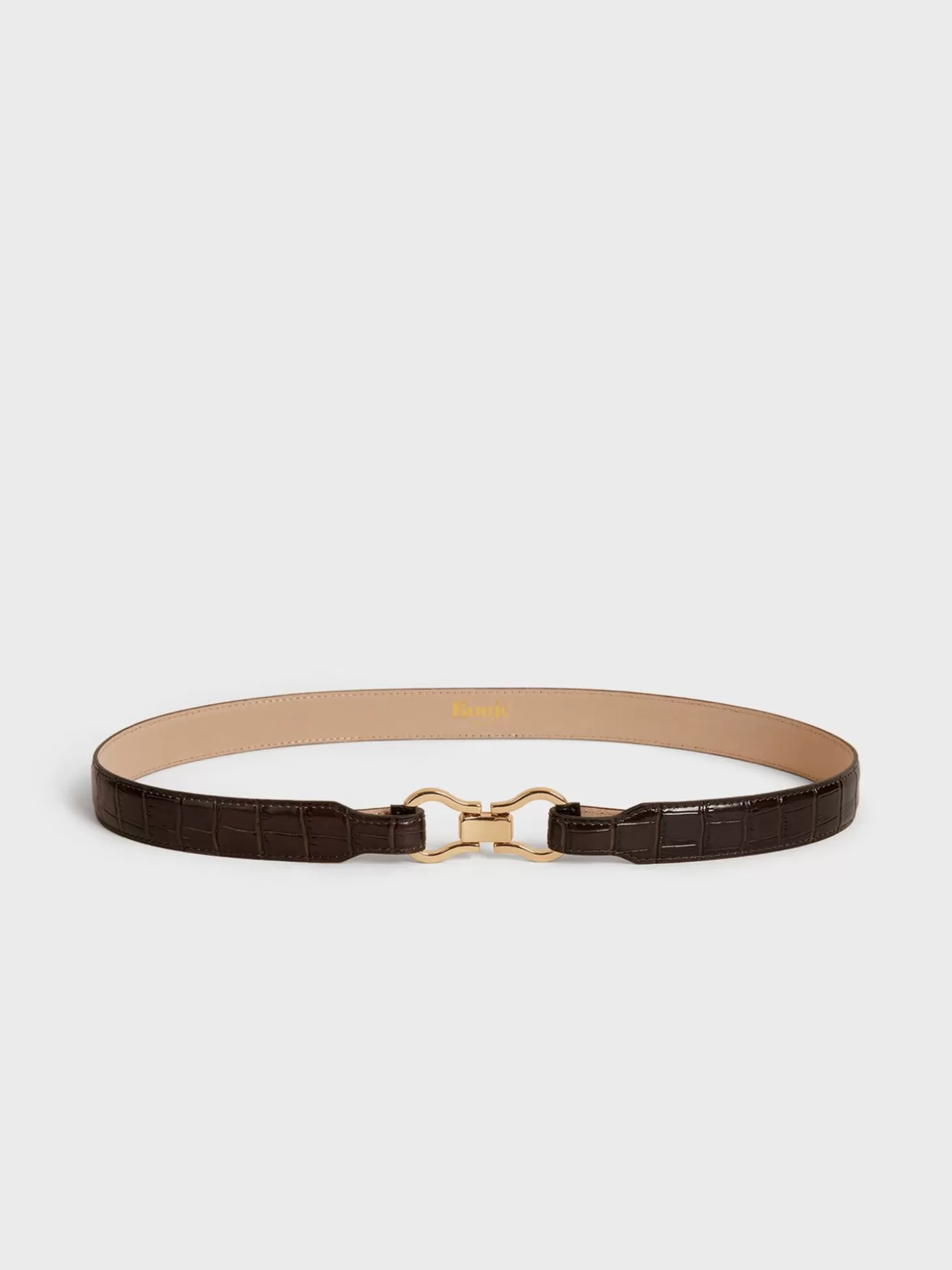 Rouje Laure Belt Croco Chocolat | Accessories