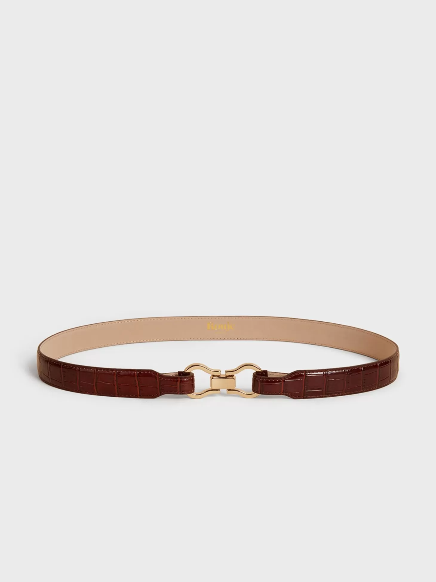 Rouje Laure Belt Croco Cognac | Accessories