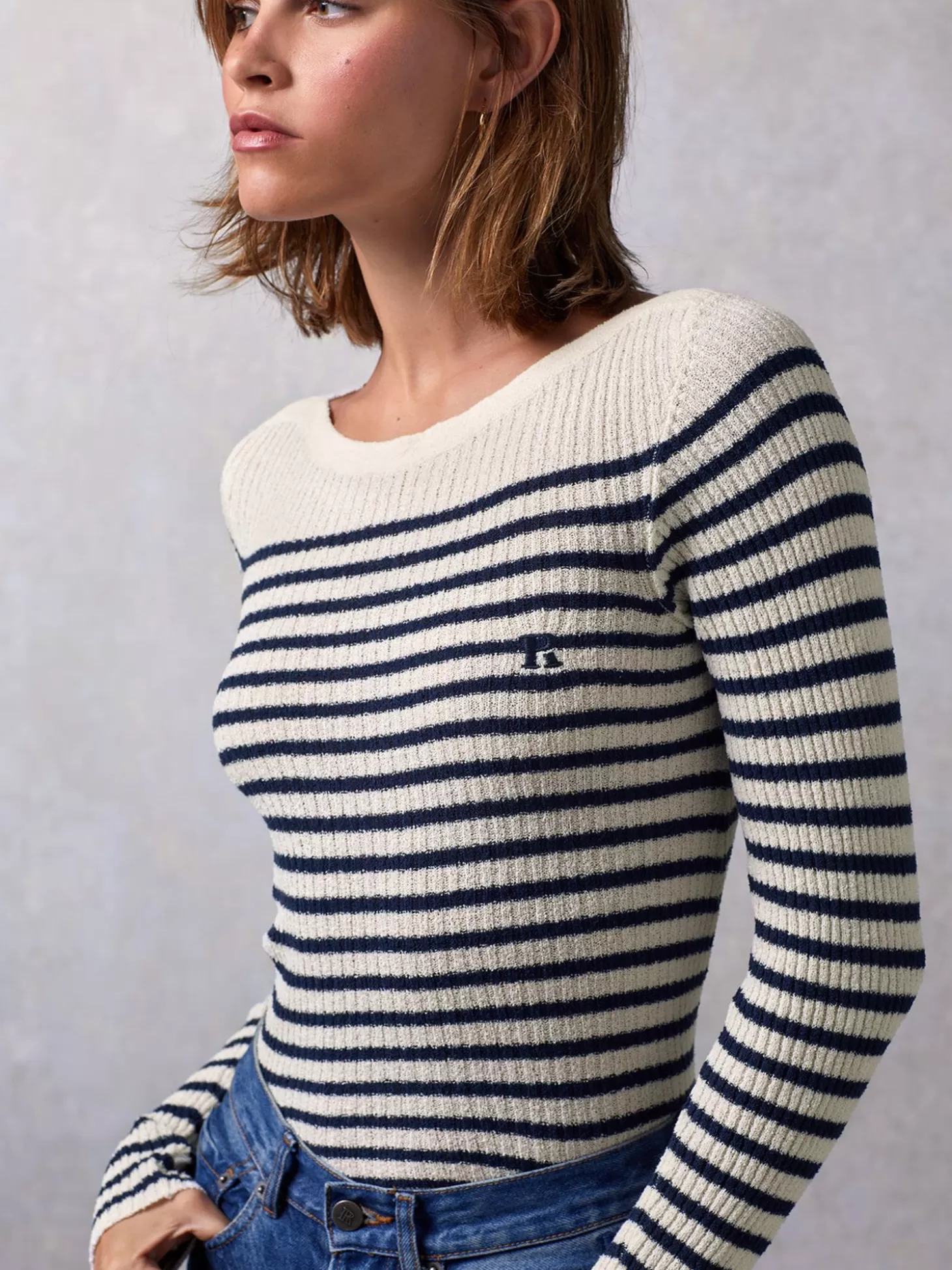 Rouje Mylene Sweater Raye Meringue | Clothing