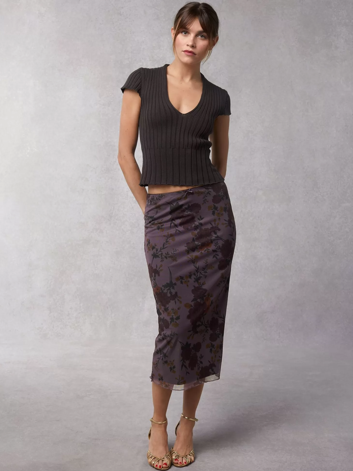 Rouje Naella Skirt Anemone Bordeaux | Clothing