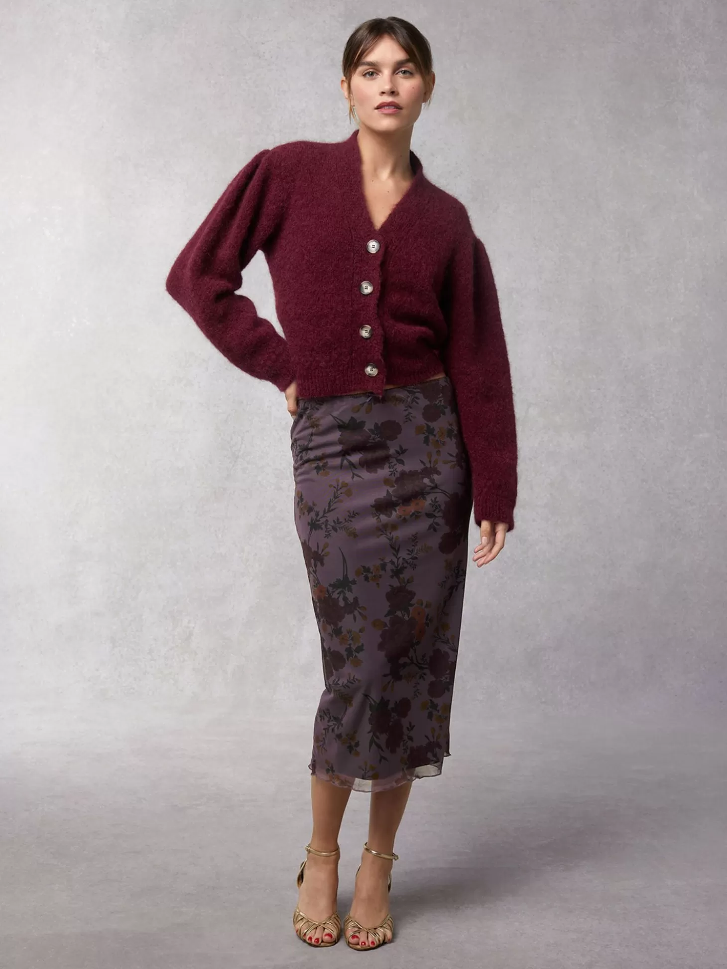 Rouje Naella Skirt Anemone Bordeaux | Clothing