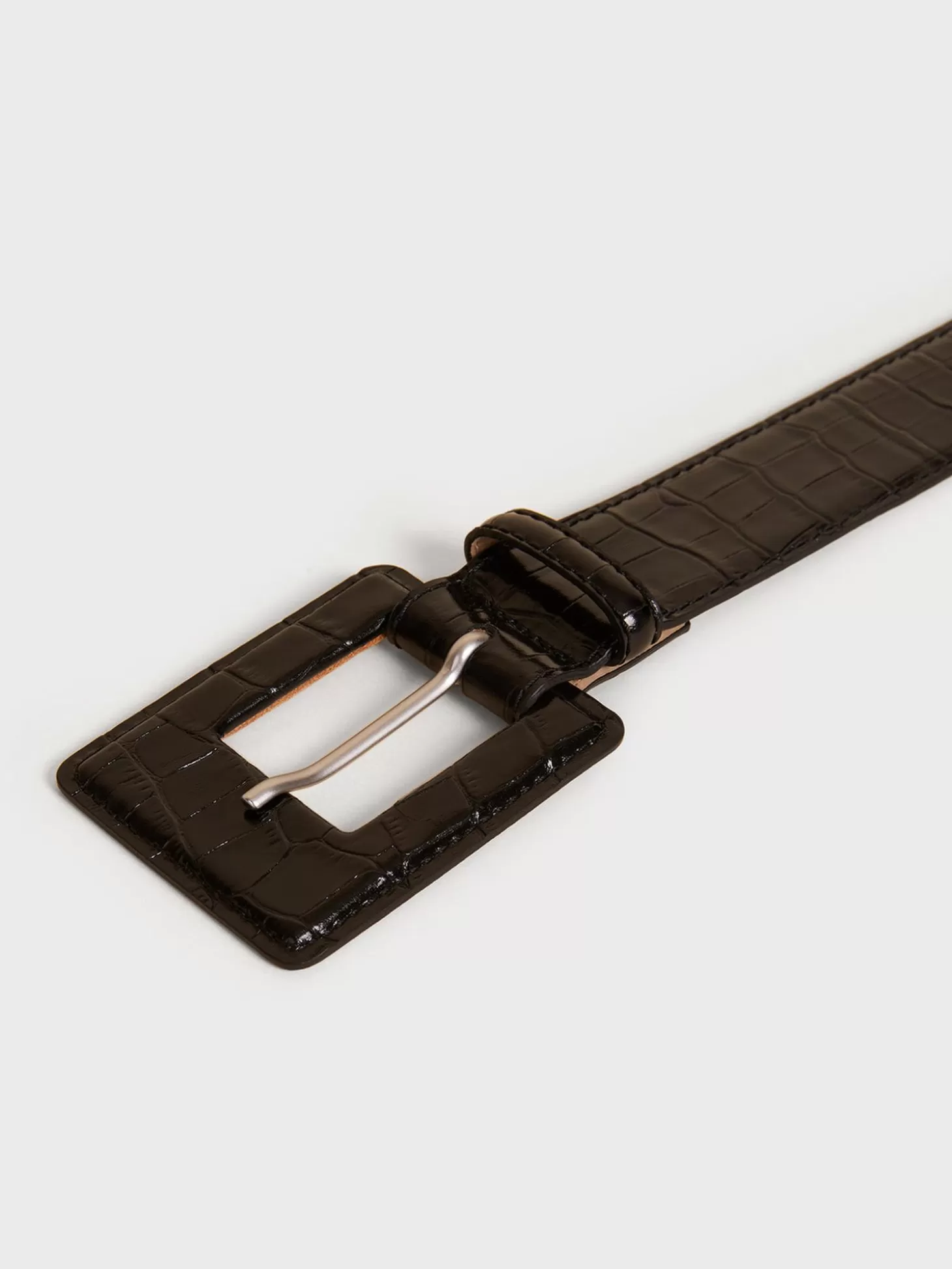 Rouje Nawel Belt Croco Noir | Accessories