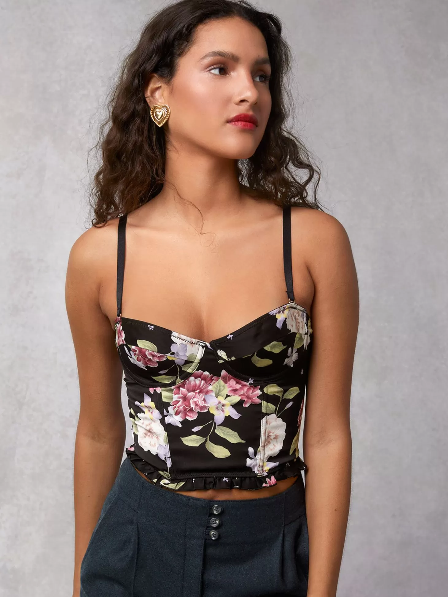 Rouje Paquita Top Amaryllis Noir | Clothing