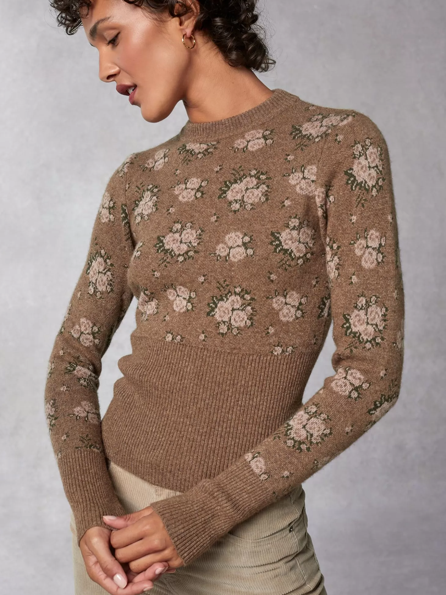 Rouje Paula Sweater Fleurs Rose | Clothing