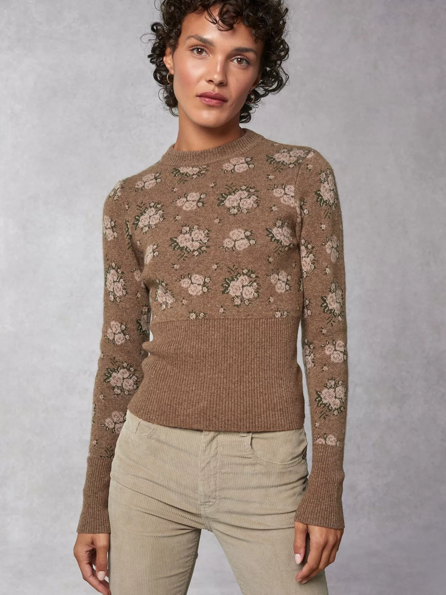 Rouje Paula Sweater Fleurs Rose | Clothing