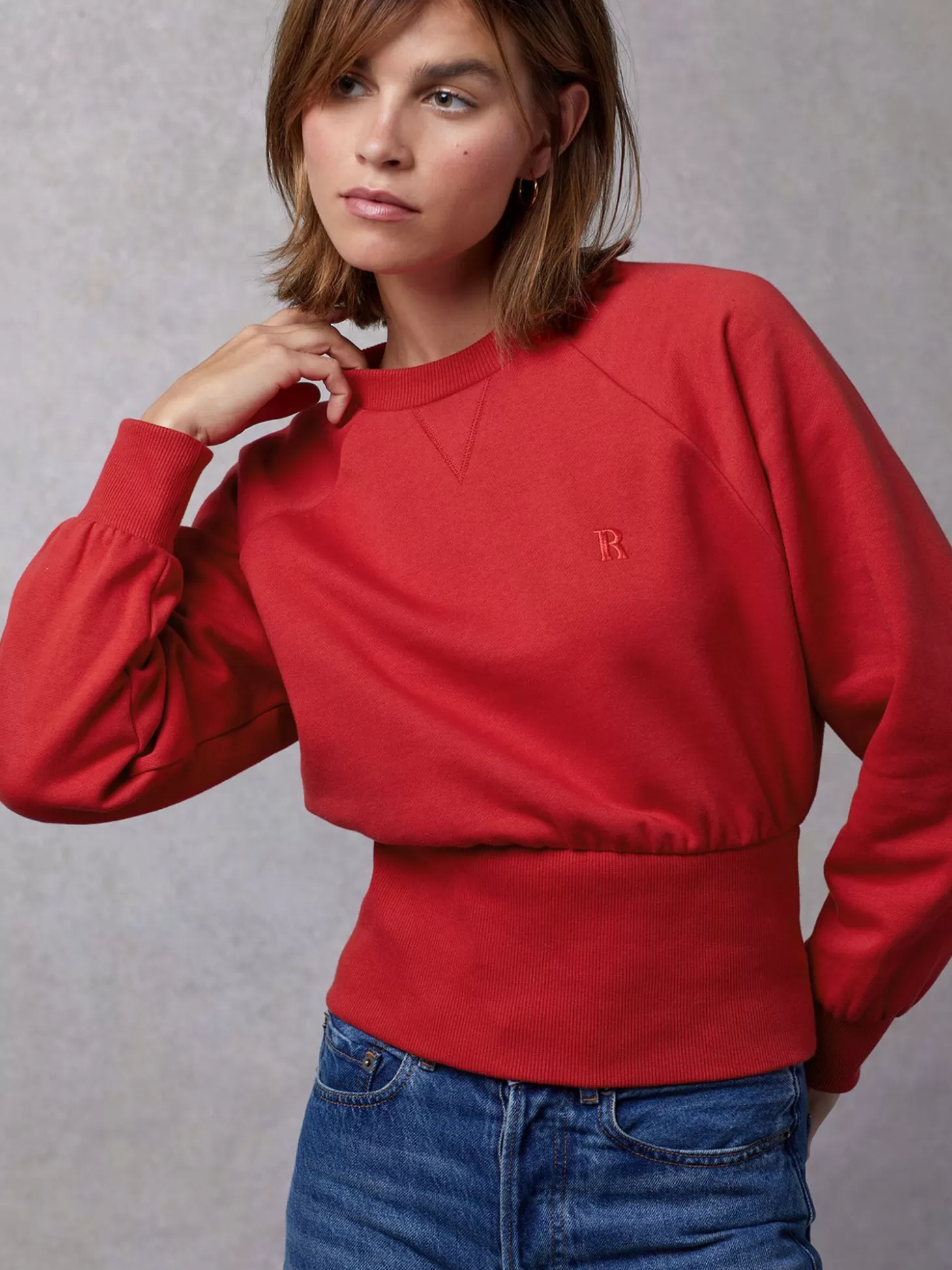 Rouje Wesley Sweatshirt Uni Rouge | Clothing