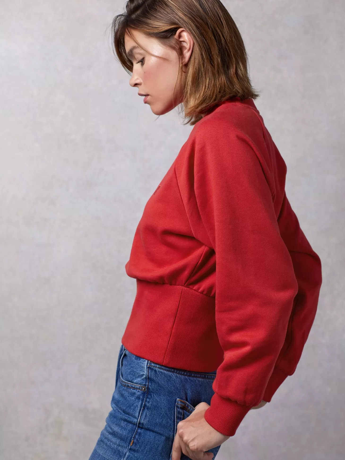 Rouje Wesley Sweatshirt Uni Rouge | Clothing